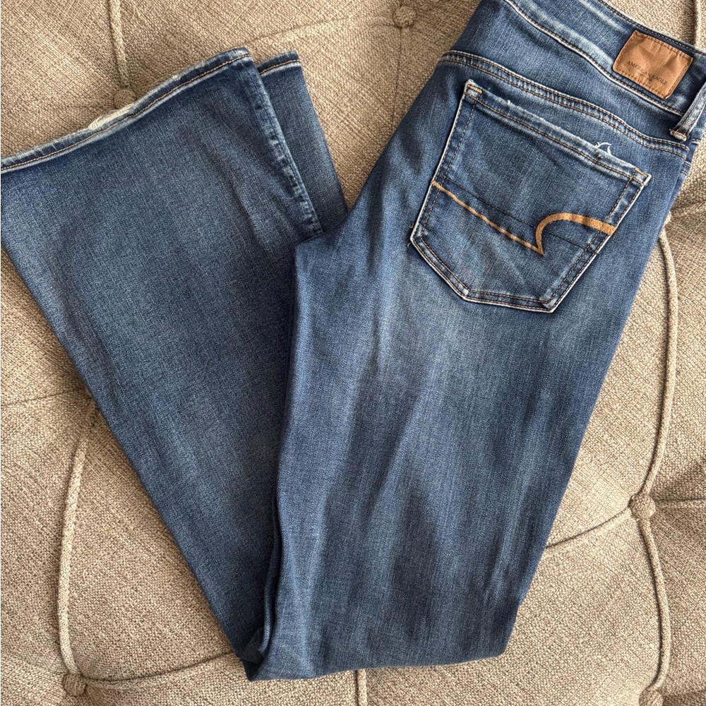 American Eagle Outfitters Artist Flare Blue Boot Cut Jeans